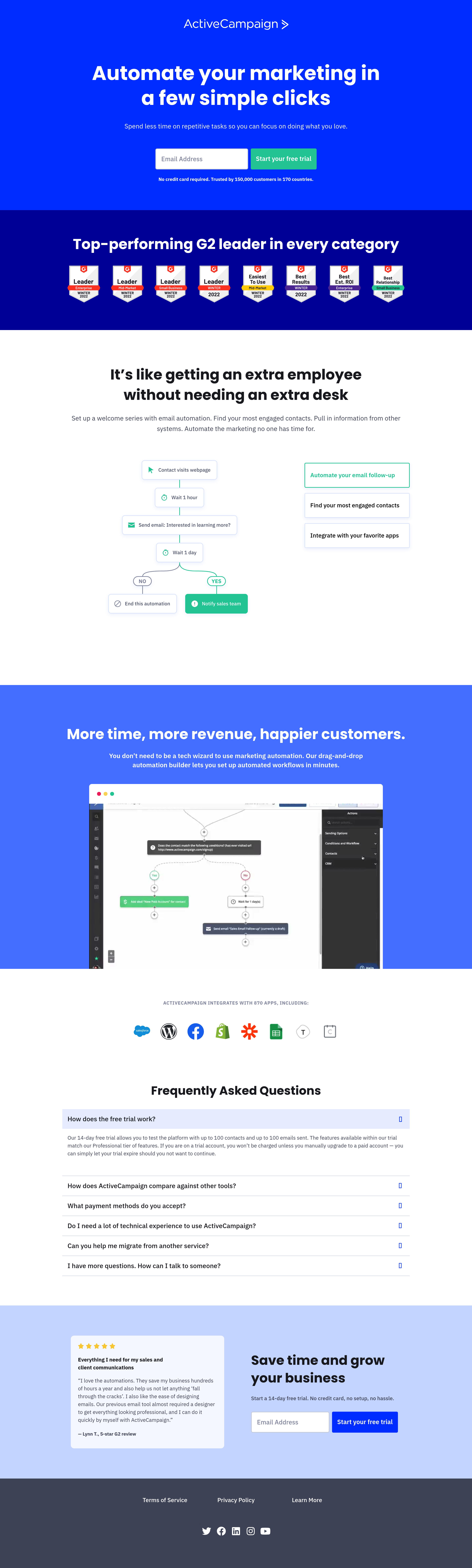 ActiveCampaign - Marketing Automation desktop screenshot