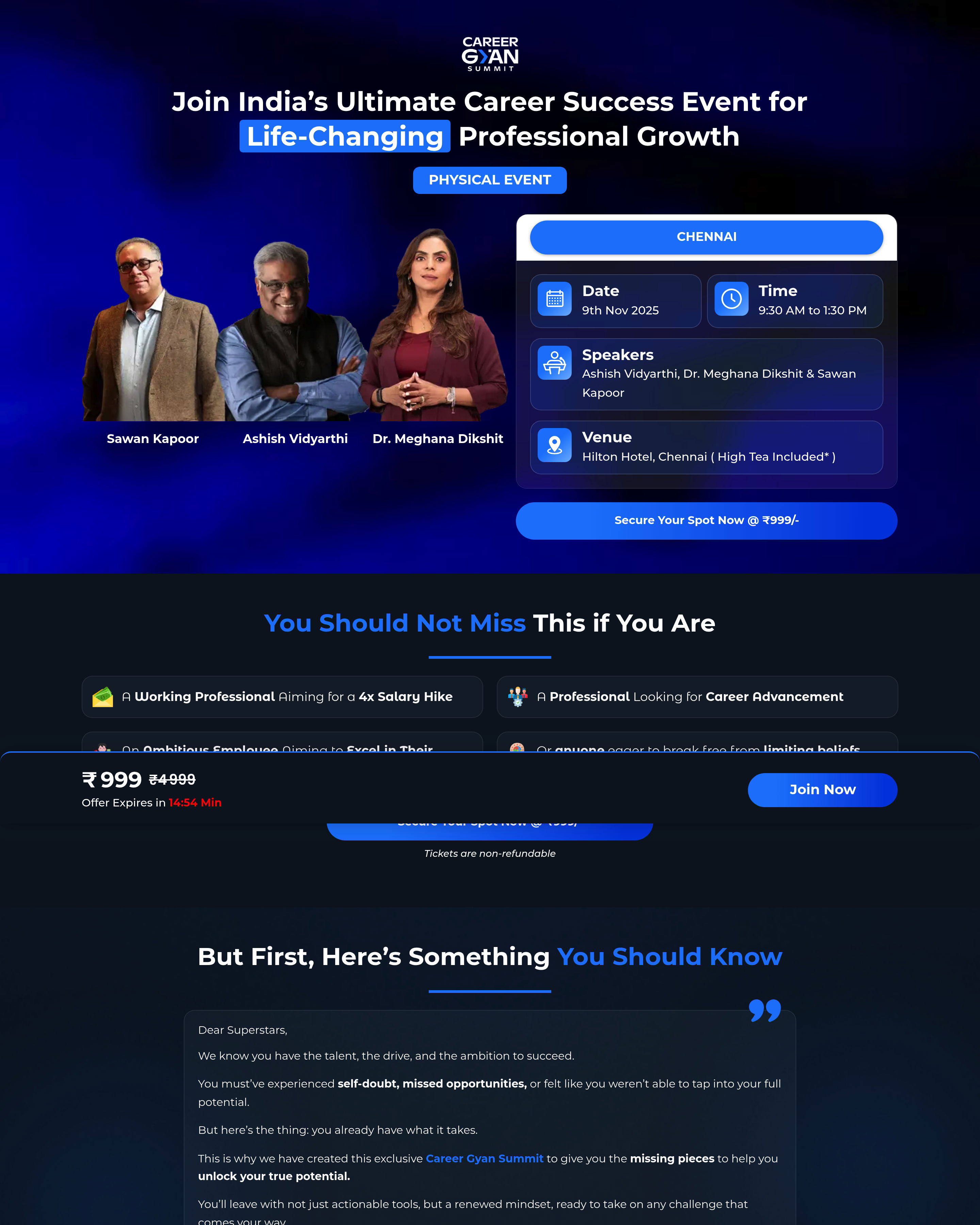 Success Gyan - Event Registration landing page