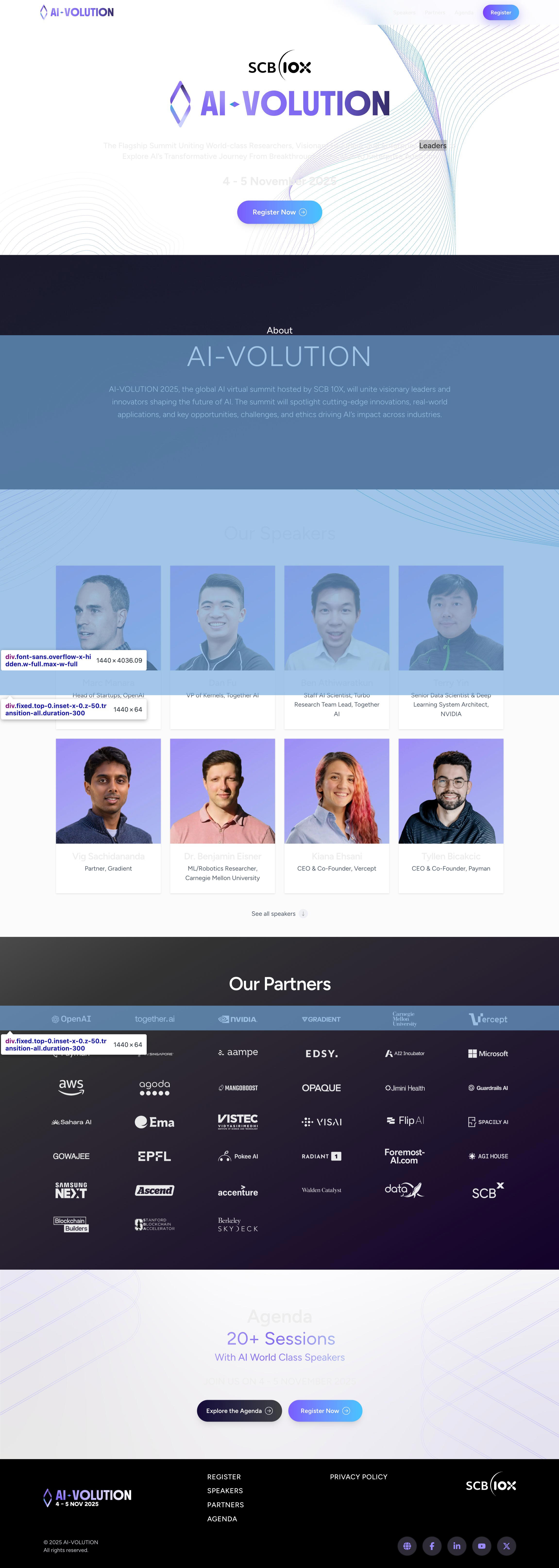 AI Volution - Event Registration desktop screenshot