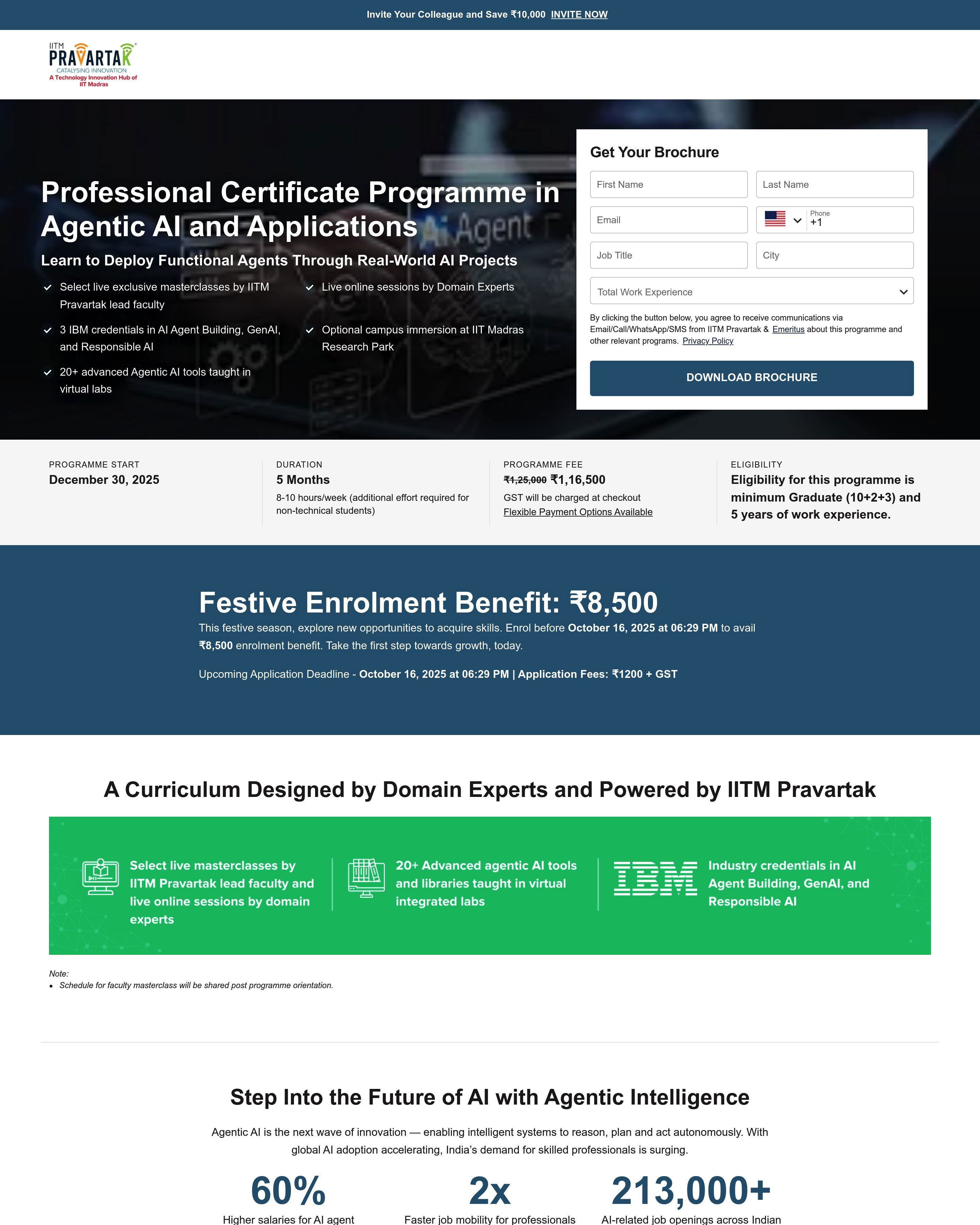 IIT Madras - AI Program landing page