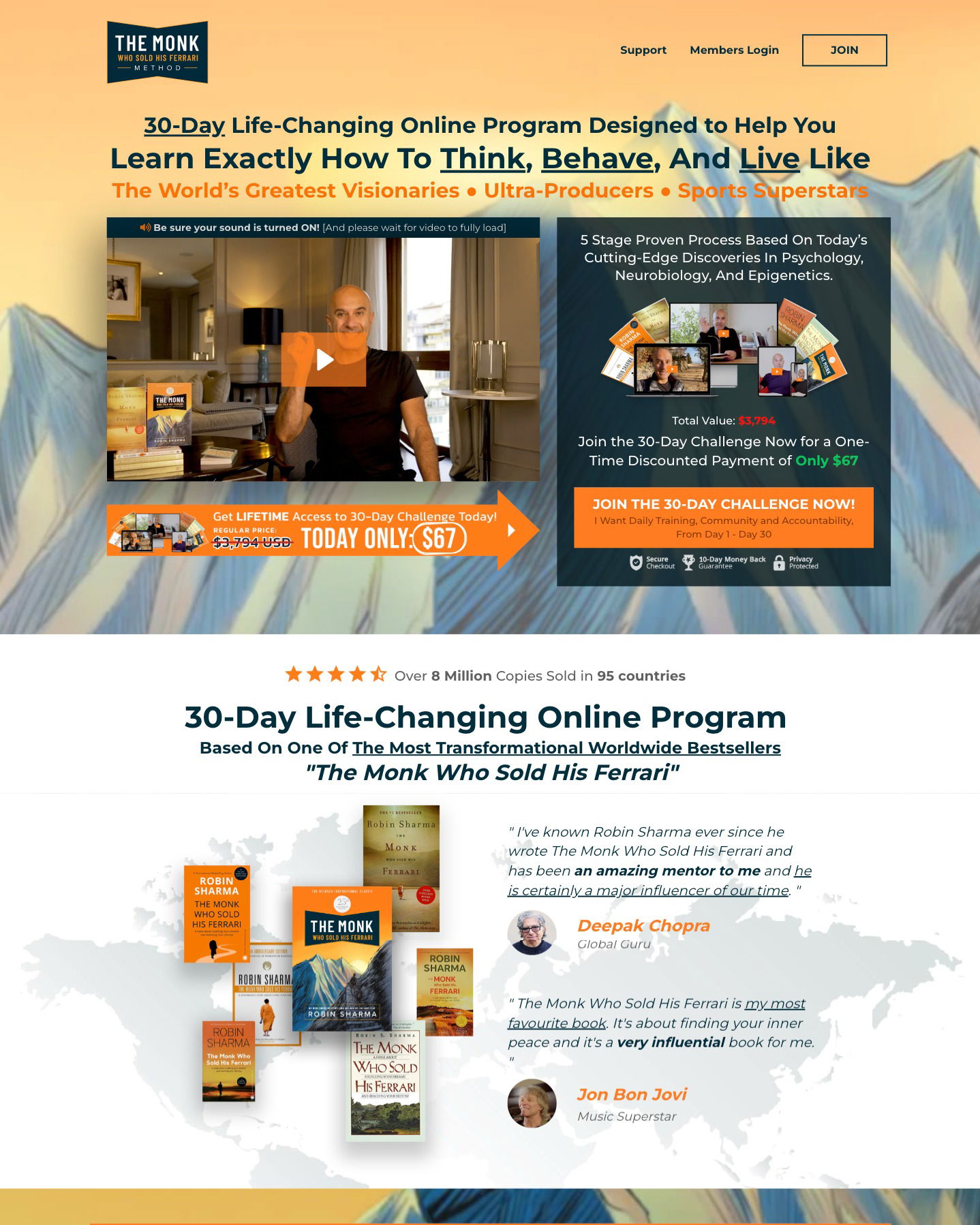 Robin Sharma - Security Check landing page