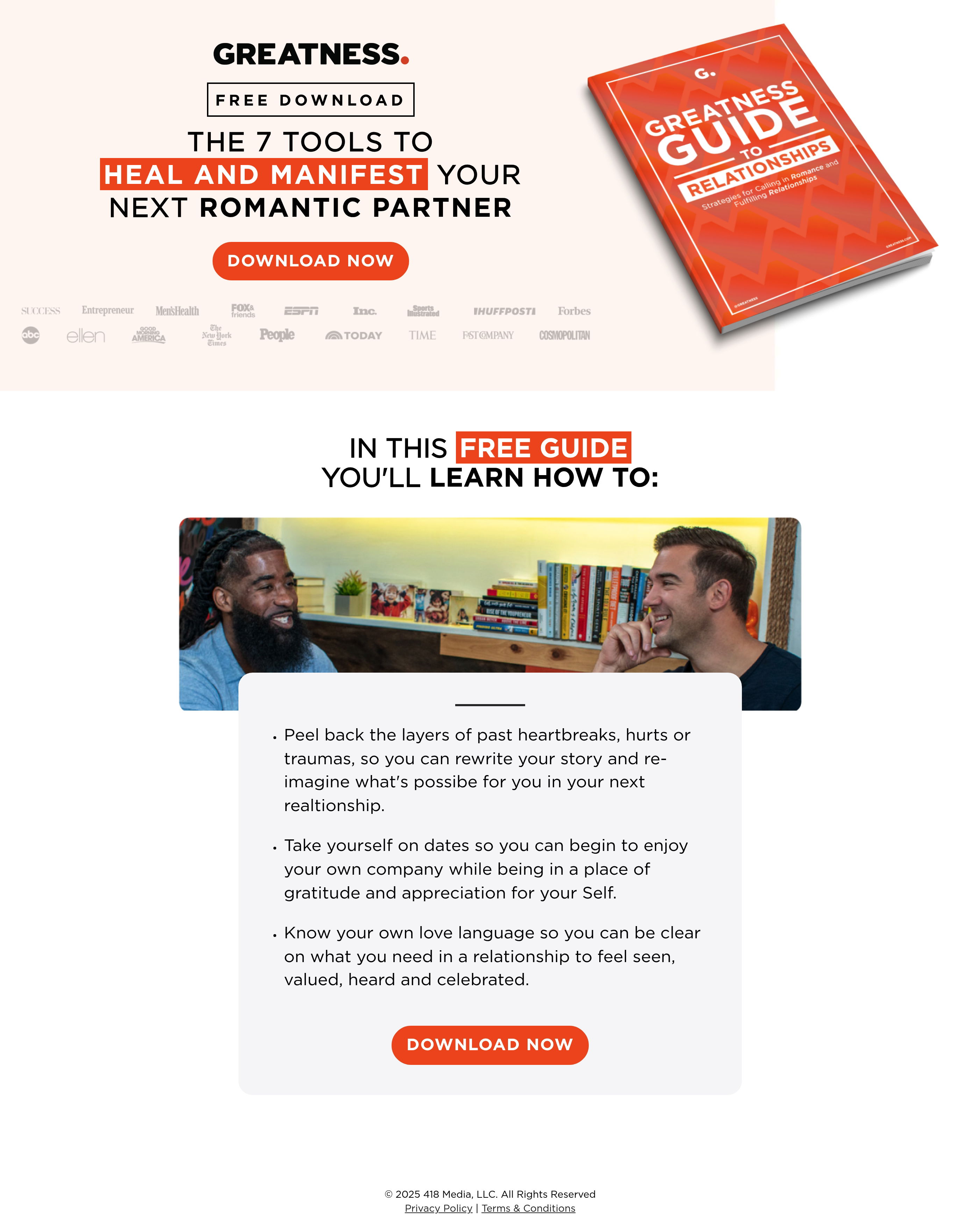 Lewis Howes - Greatness Guide landing page
