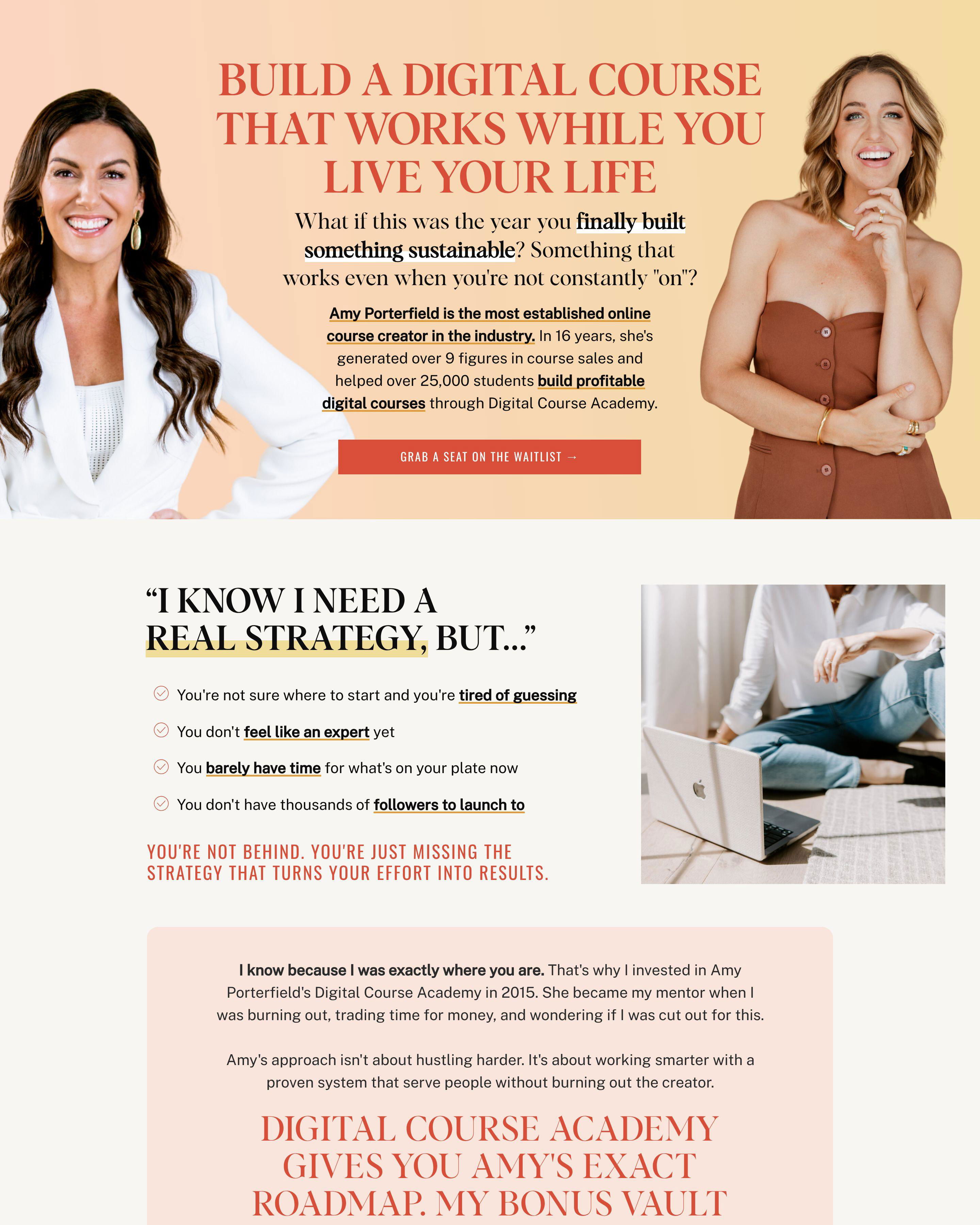 Jenna Kutcher - Course Sales landing page