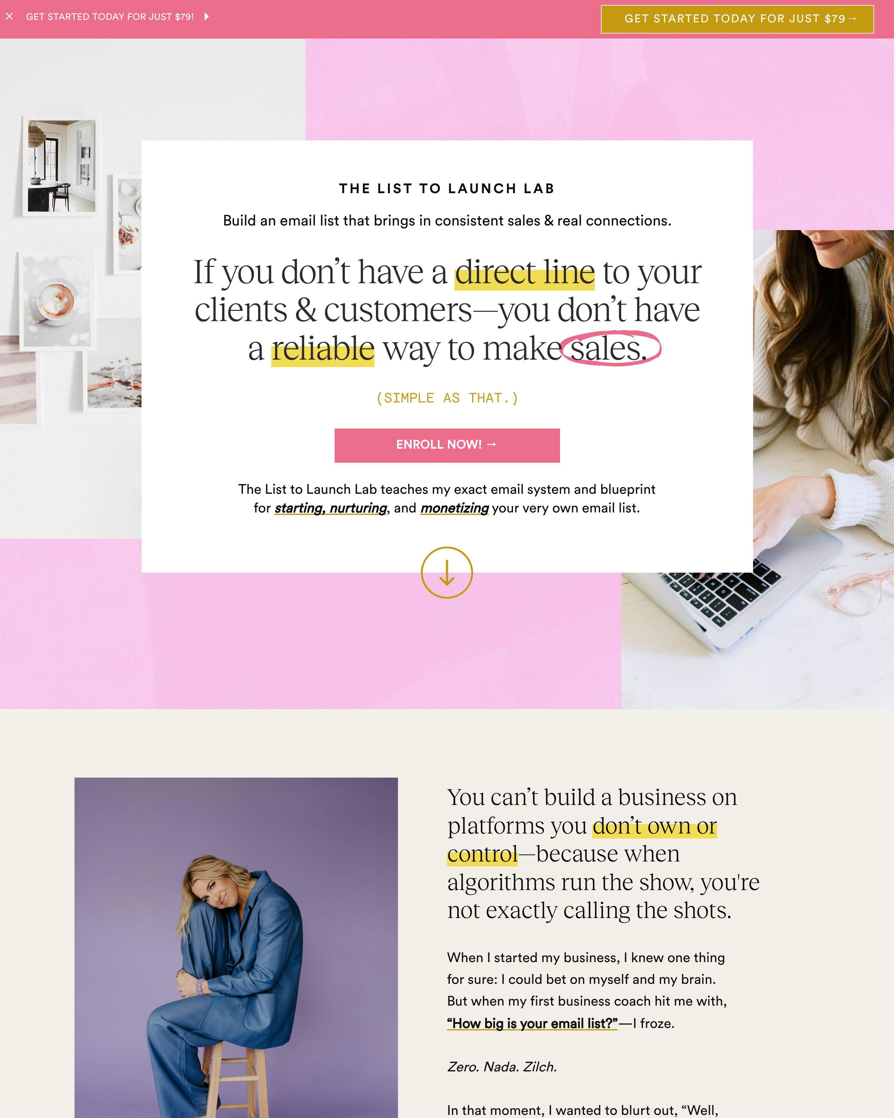 Jenna Kutcher - Event Landing landing page