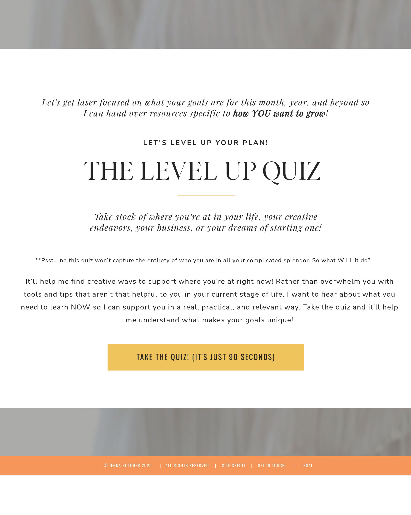 Jenna Kutcher - Quiz Landing landing page