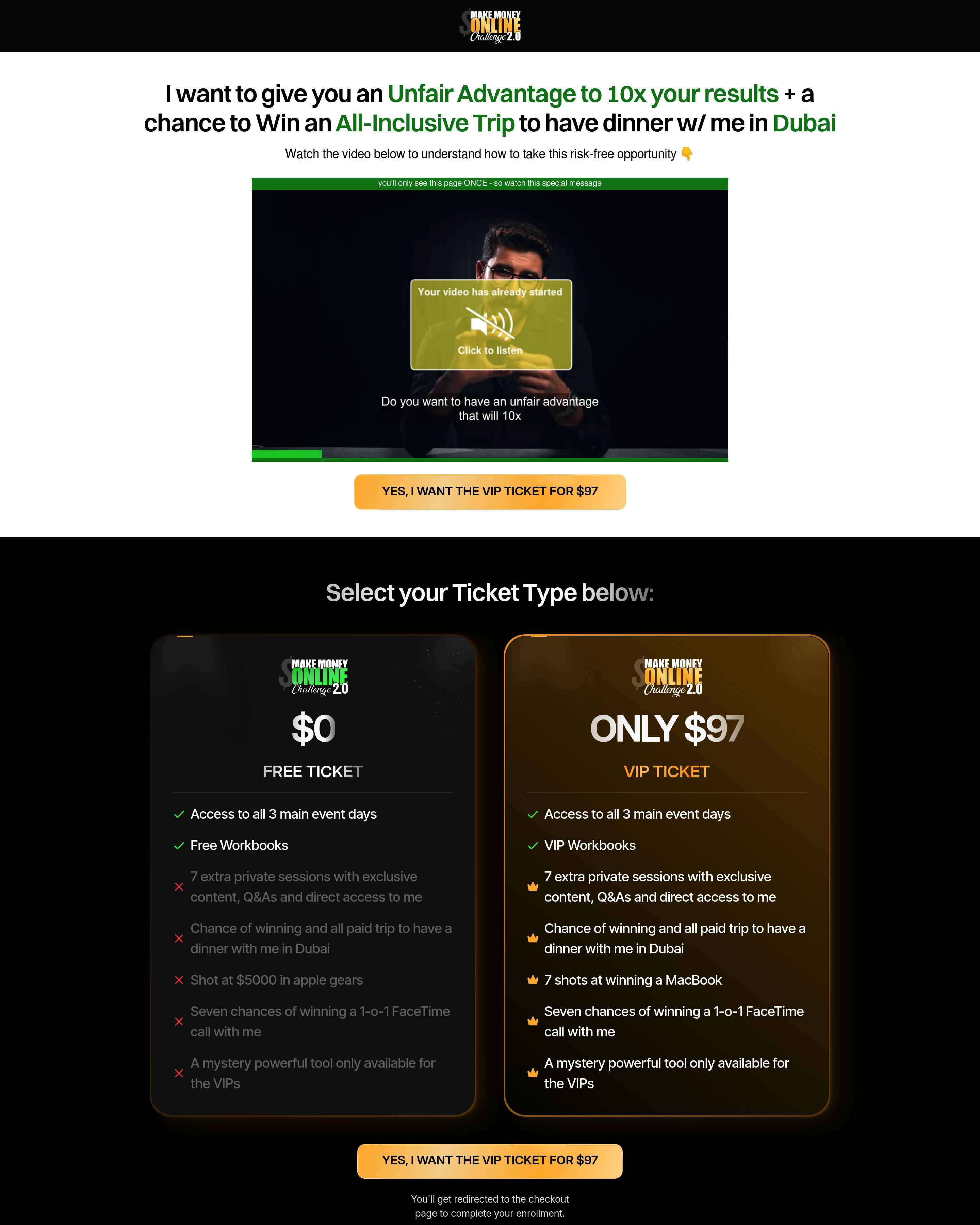 Iman Gadhzi - Unfair Advantage landing page