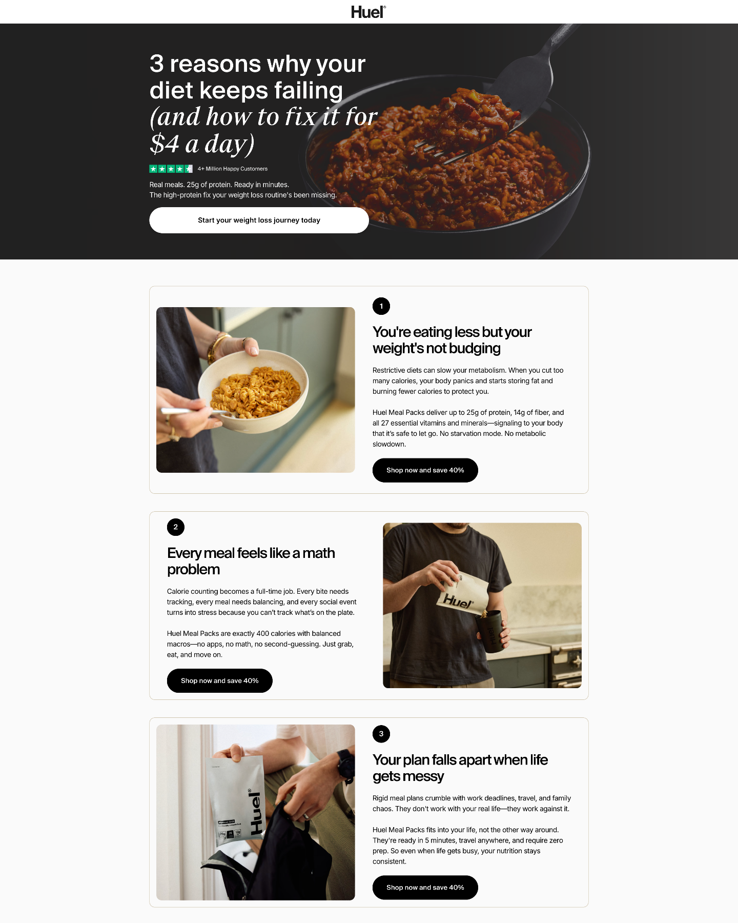 Huel - Sales landing page