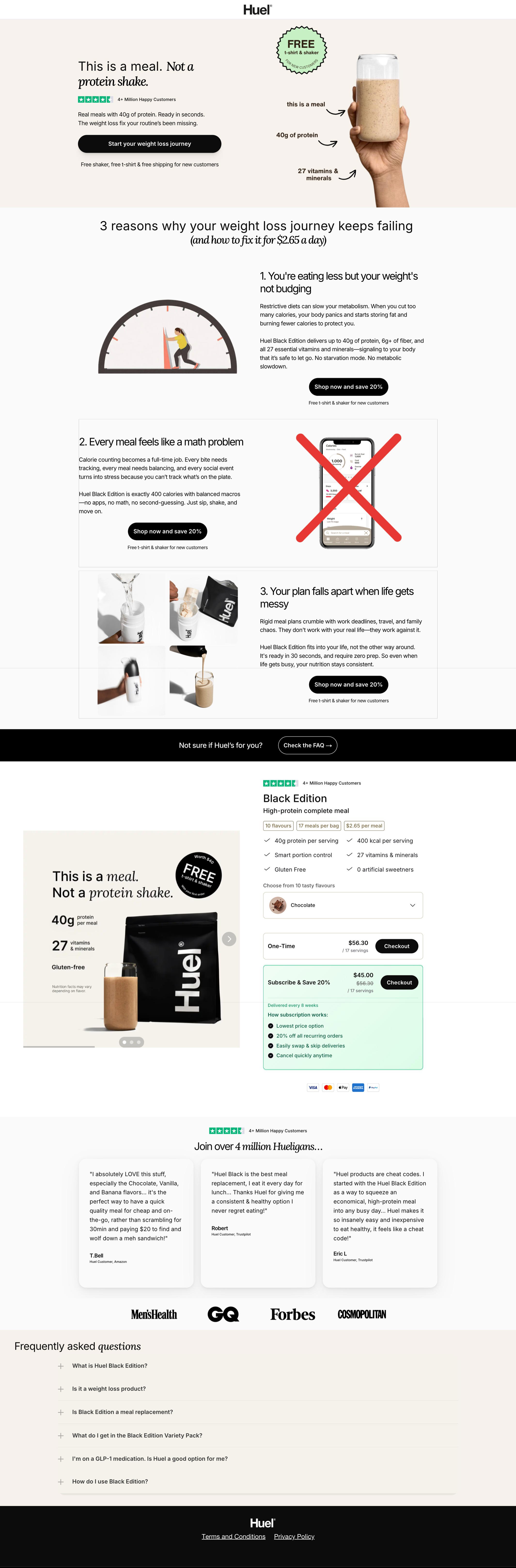 Huel - Promotion desktop screenshot