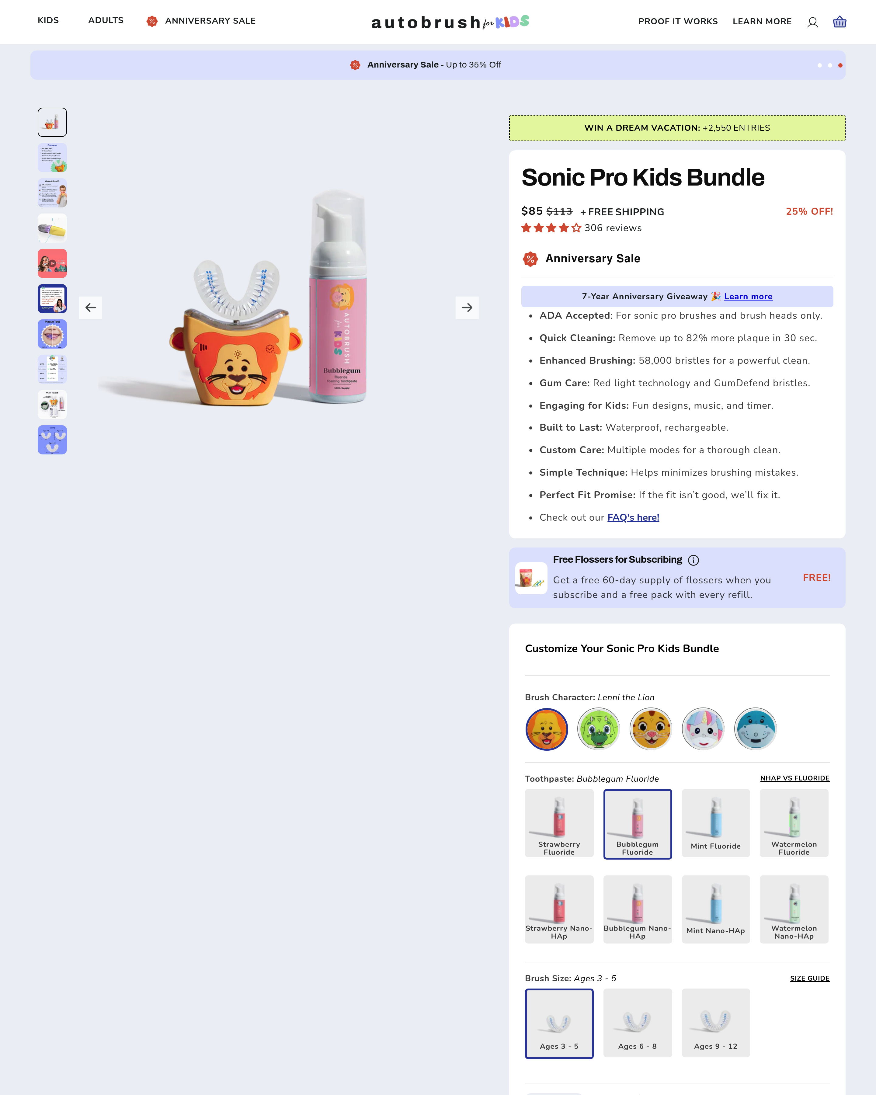 Autobrush - Product Bundle landing page