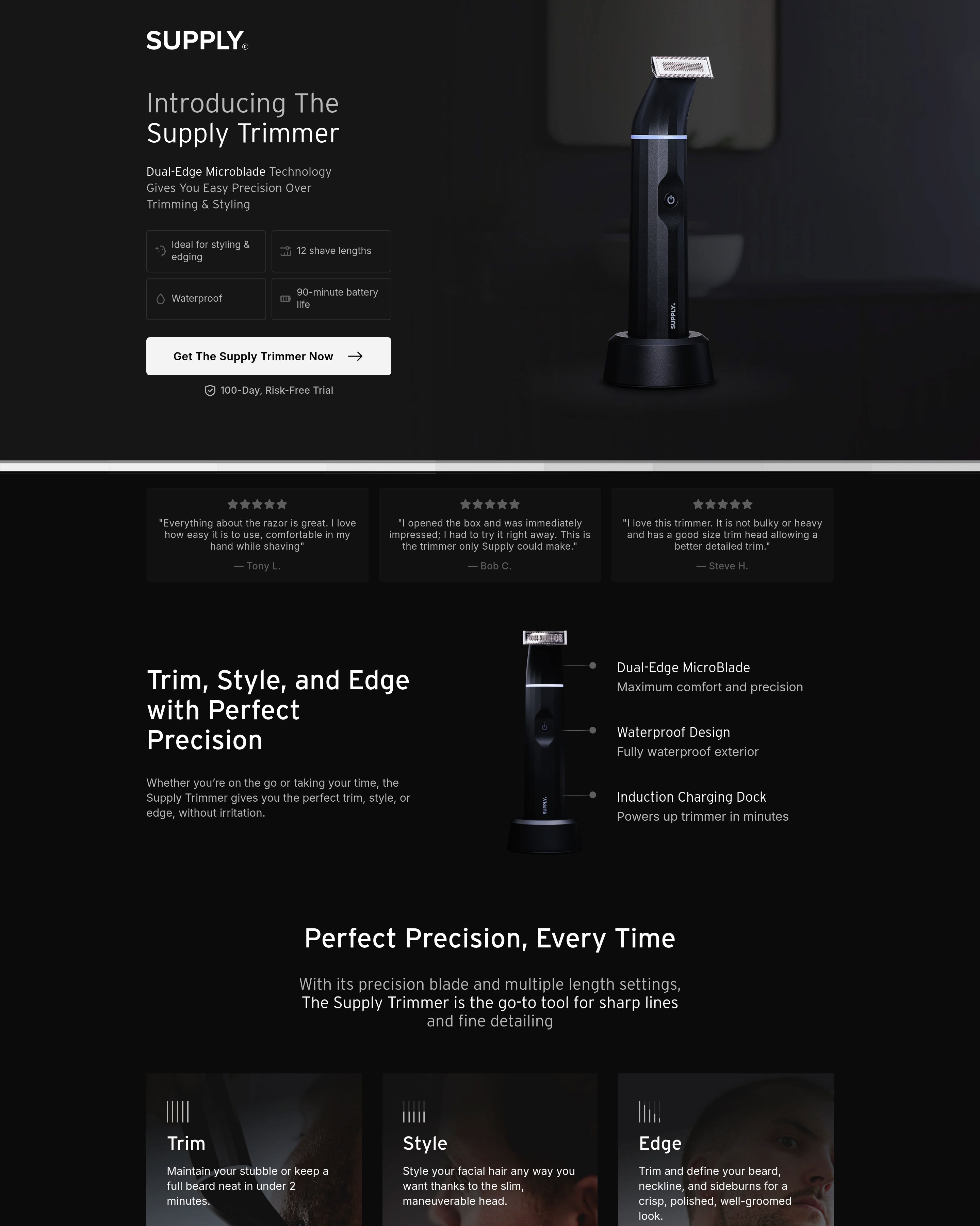 Supply - Trimmer Product landing page