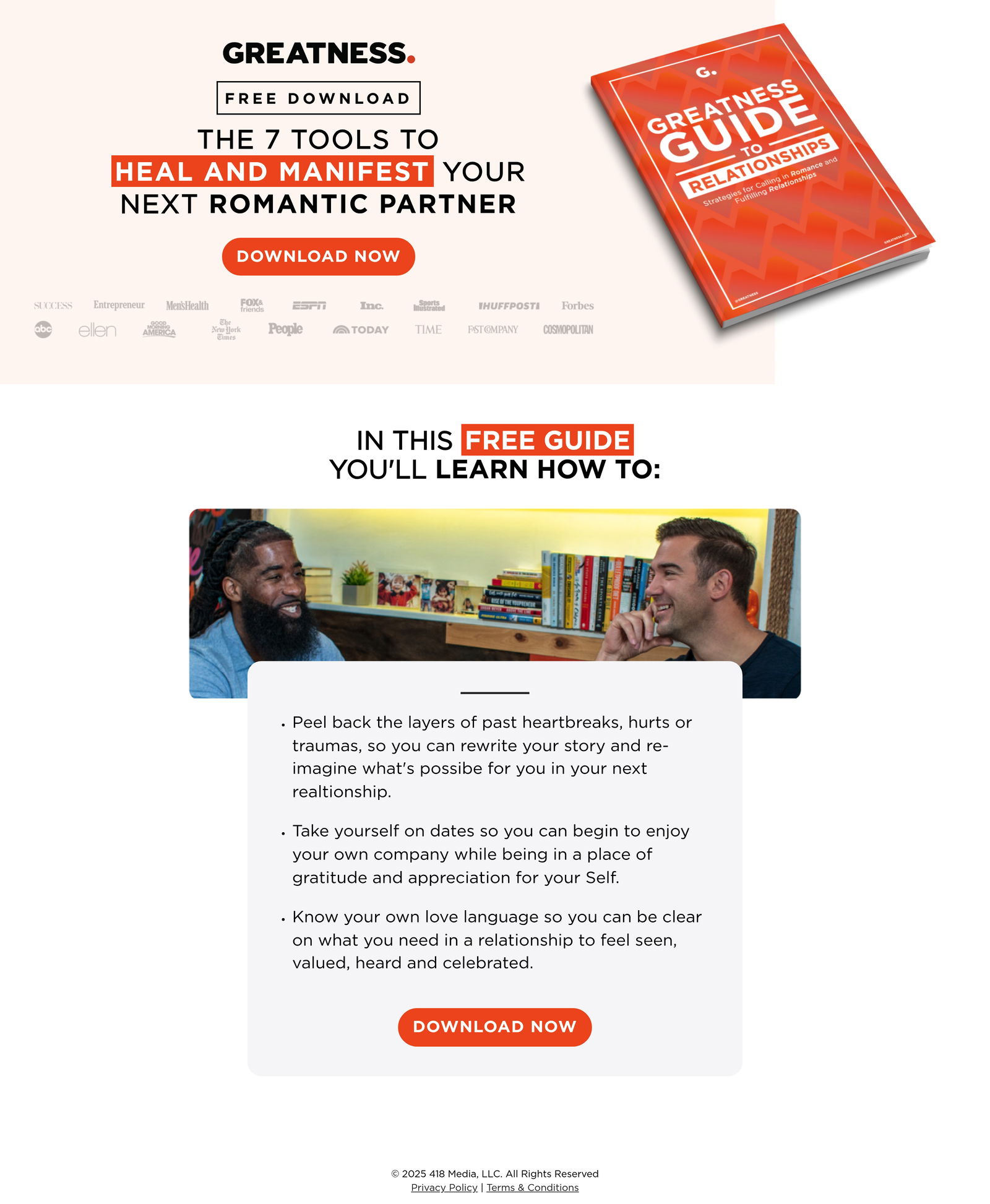 Lewis Howes - Greatness Guide landing page