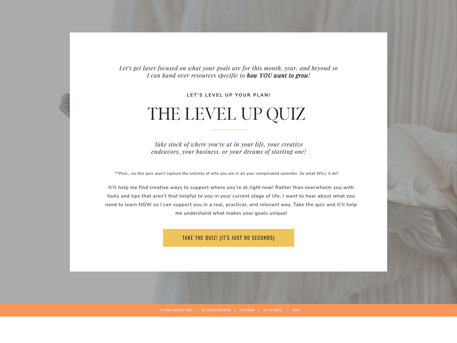 Jenna Kutcher - Quiz Landing landing page