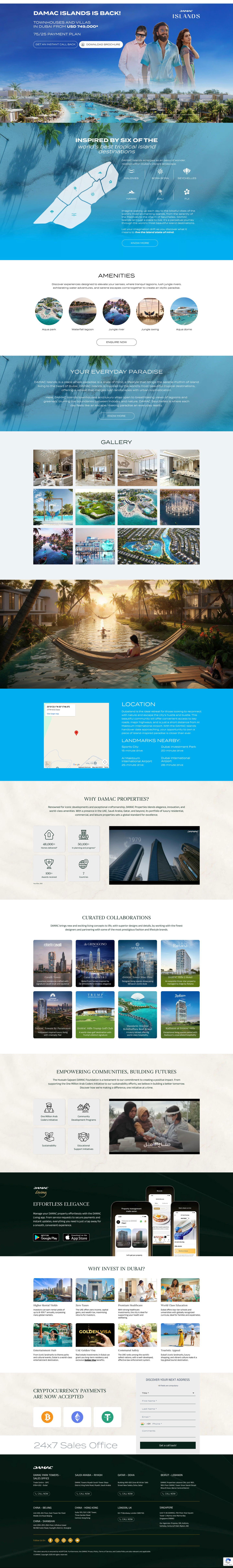 Damac - Islands Property landing page