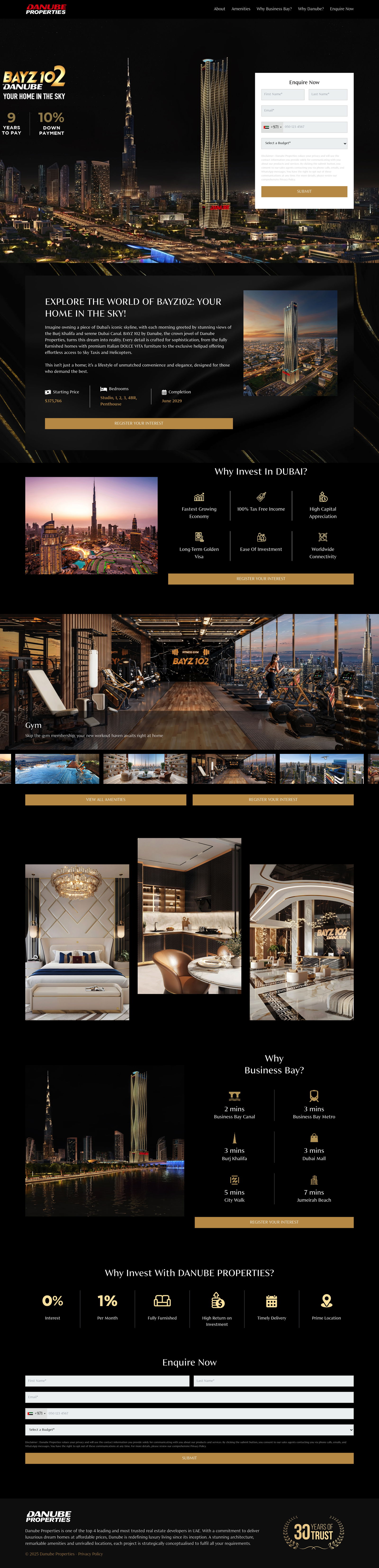 Danube - Property Showcase landing page