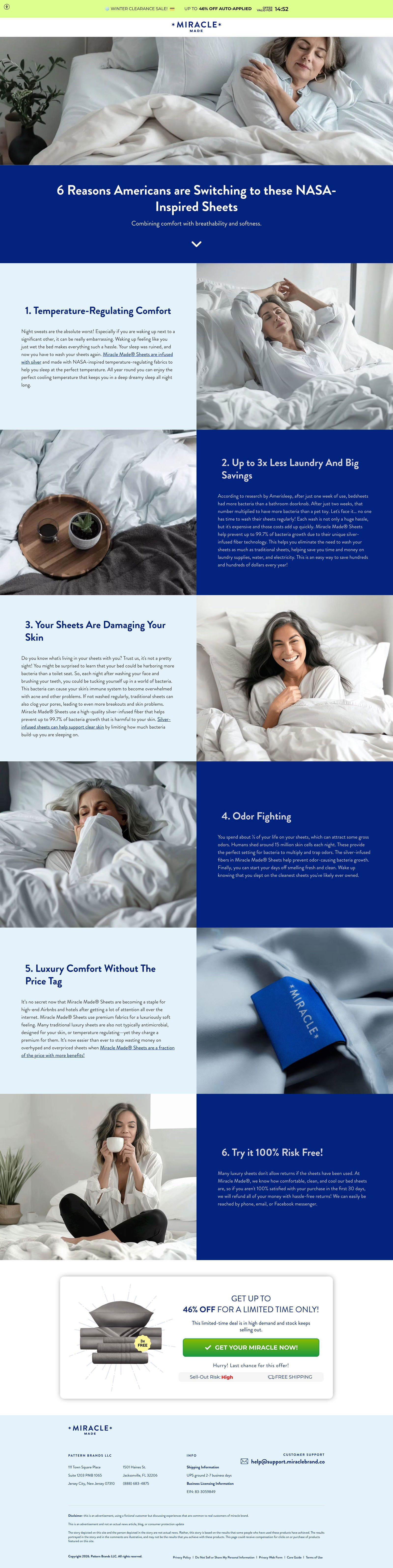 Miraclebrand landing page