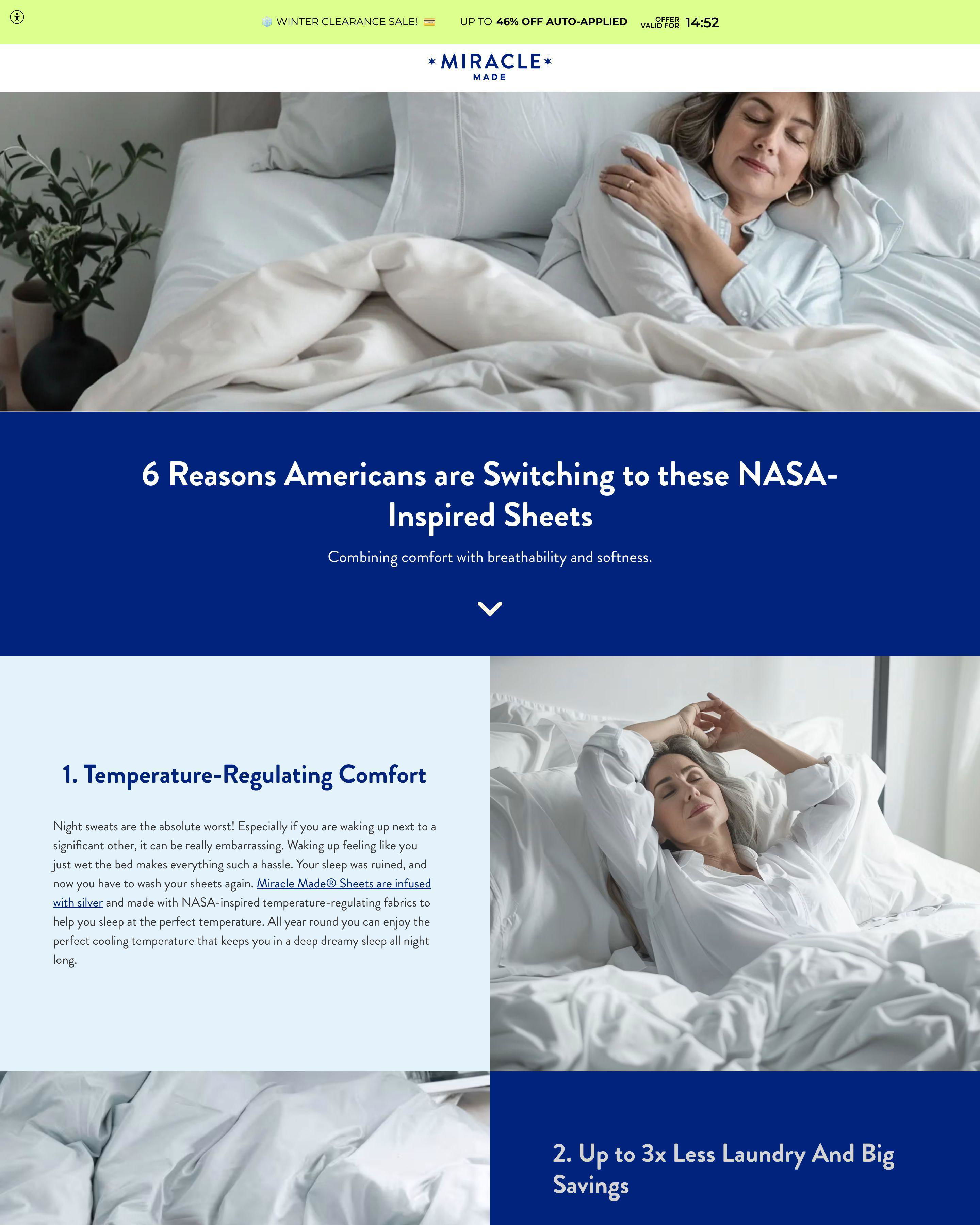 Miraclebrand landing page