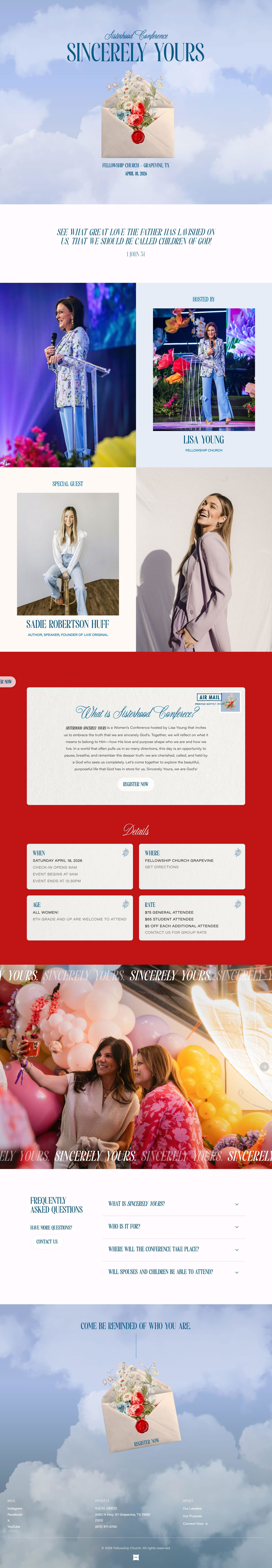 Women's Conference landing page