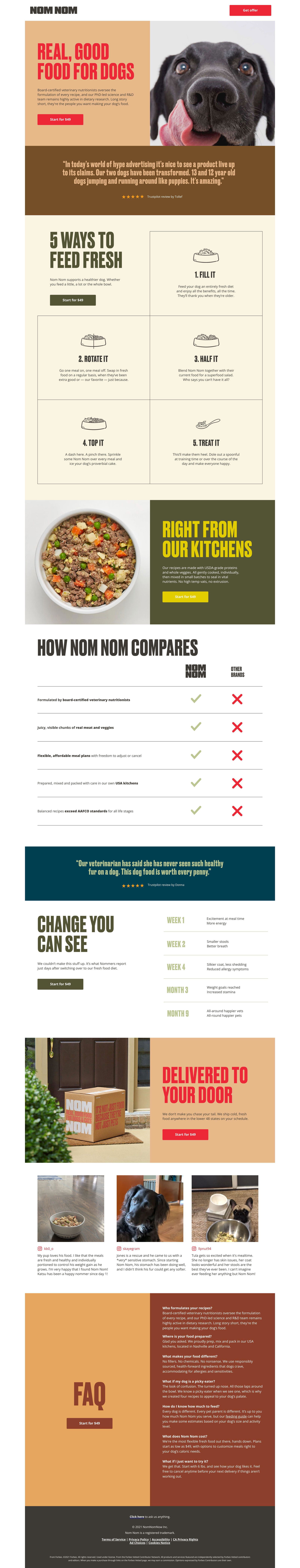 Real Dogfood landing page