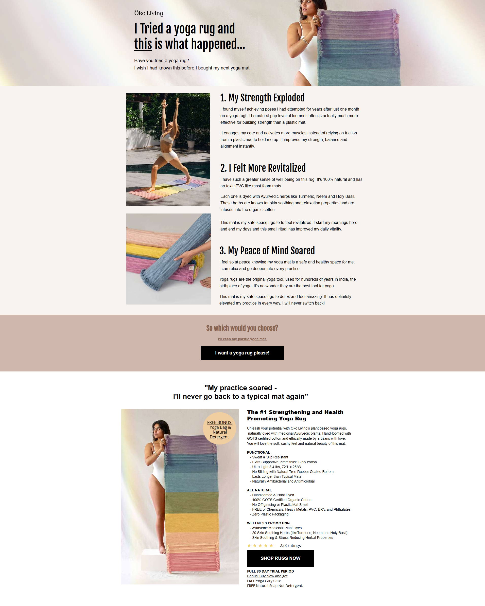 Artisan Rug landing page