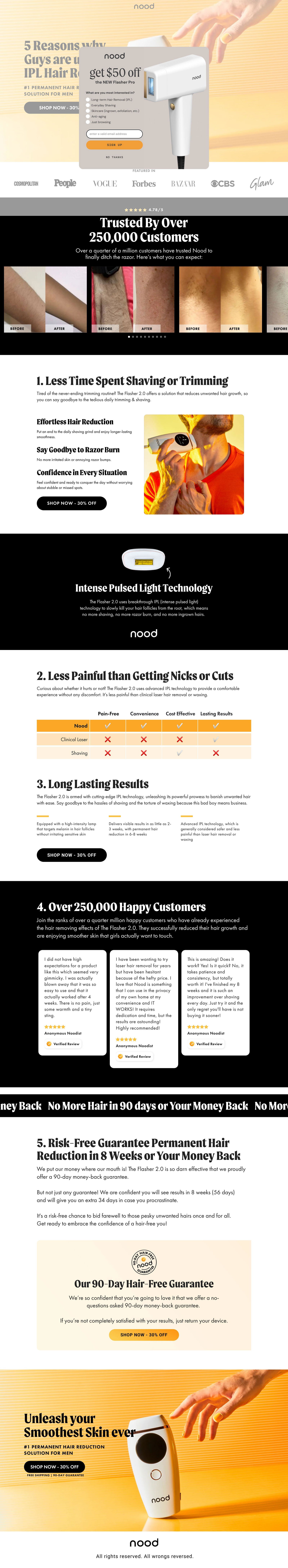At-Home IPL landing page