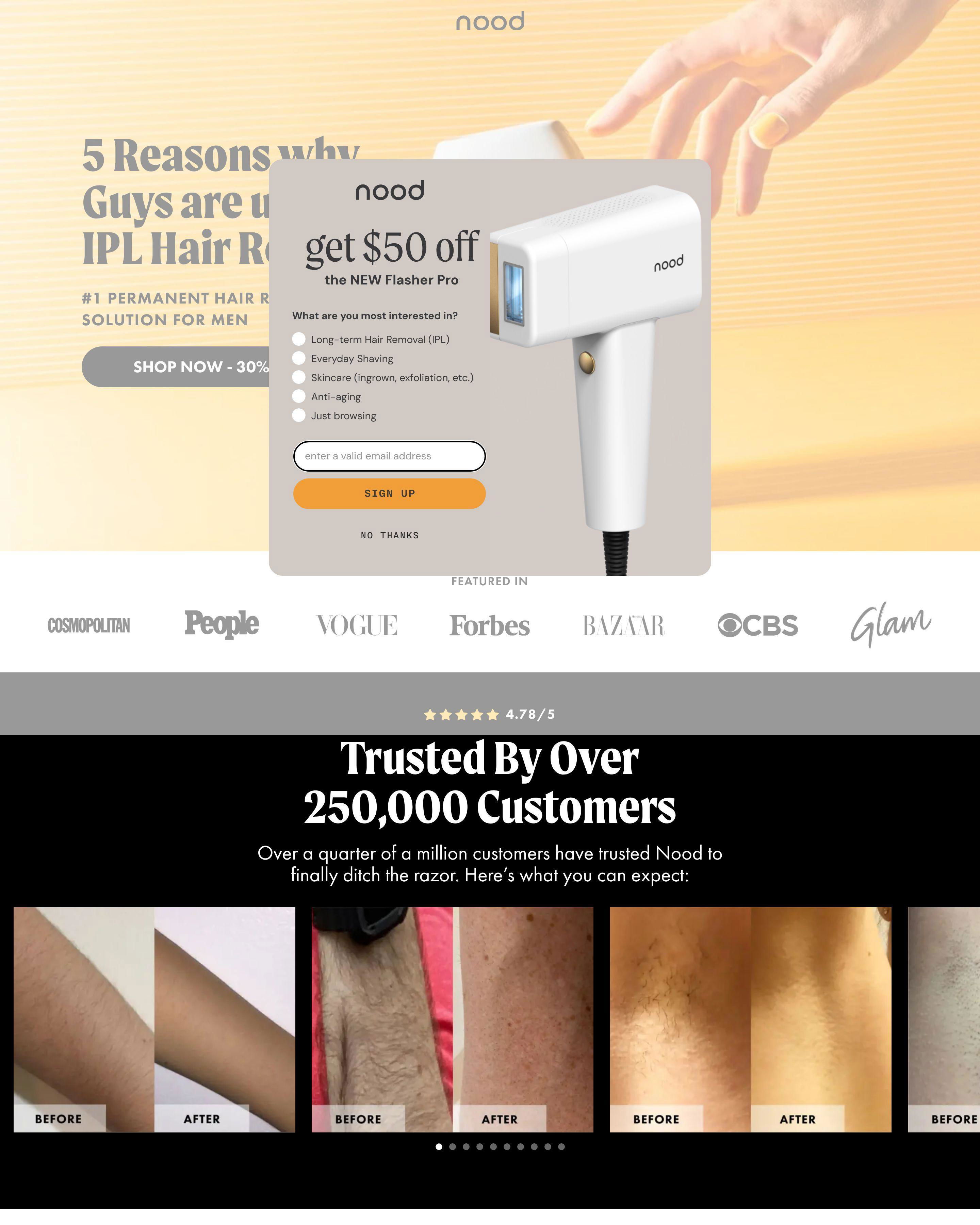 At-Home IPL landing page