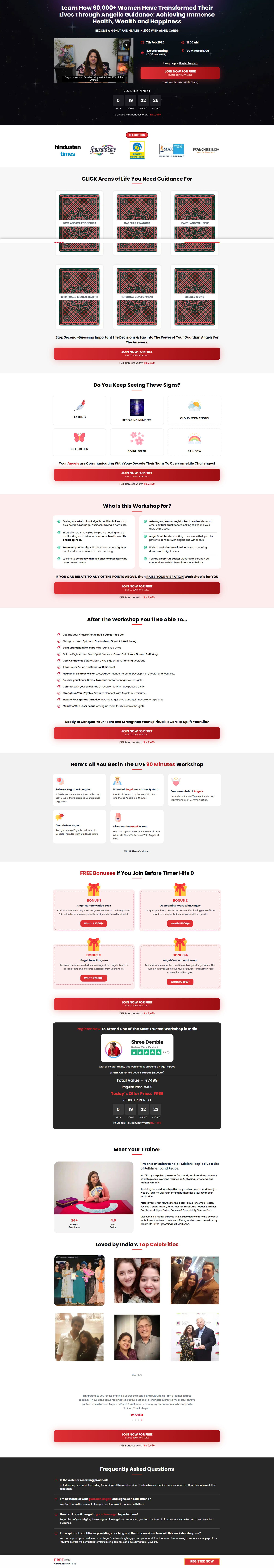 Healer Workshop landing page