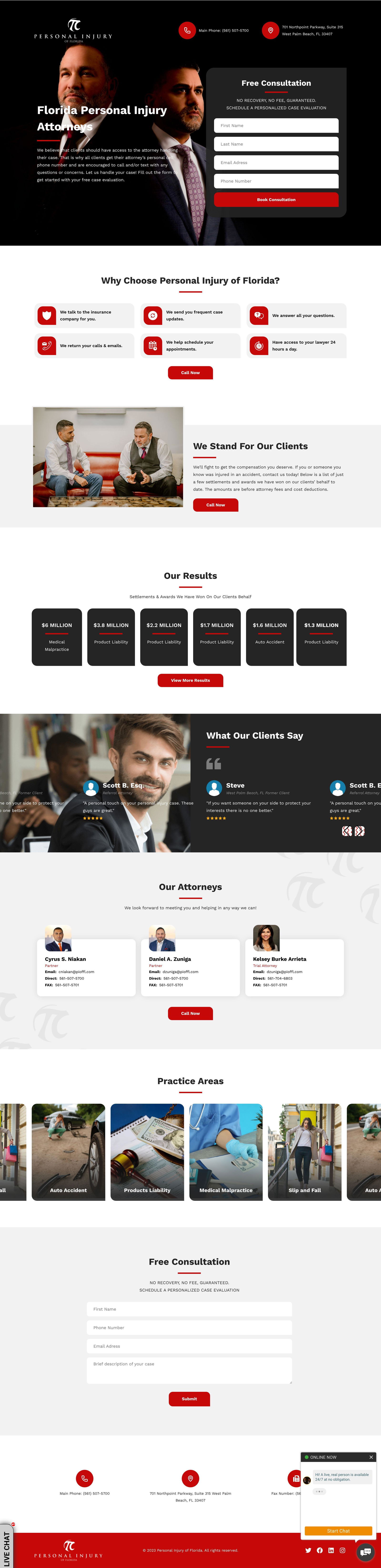 No-Fee Firm landing page