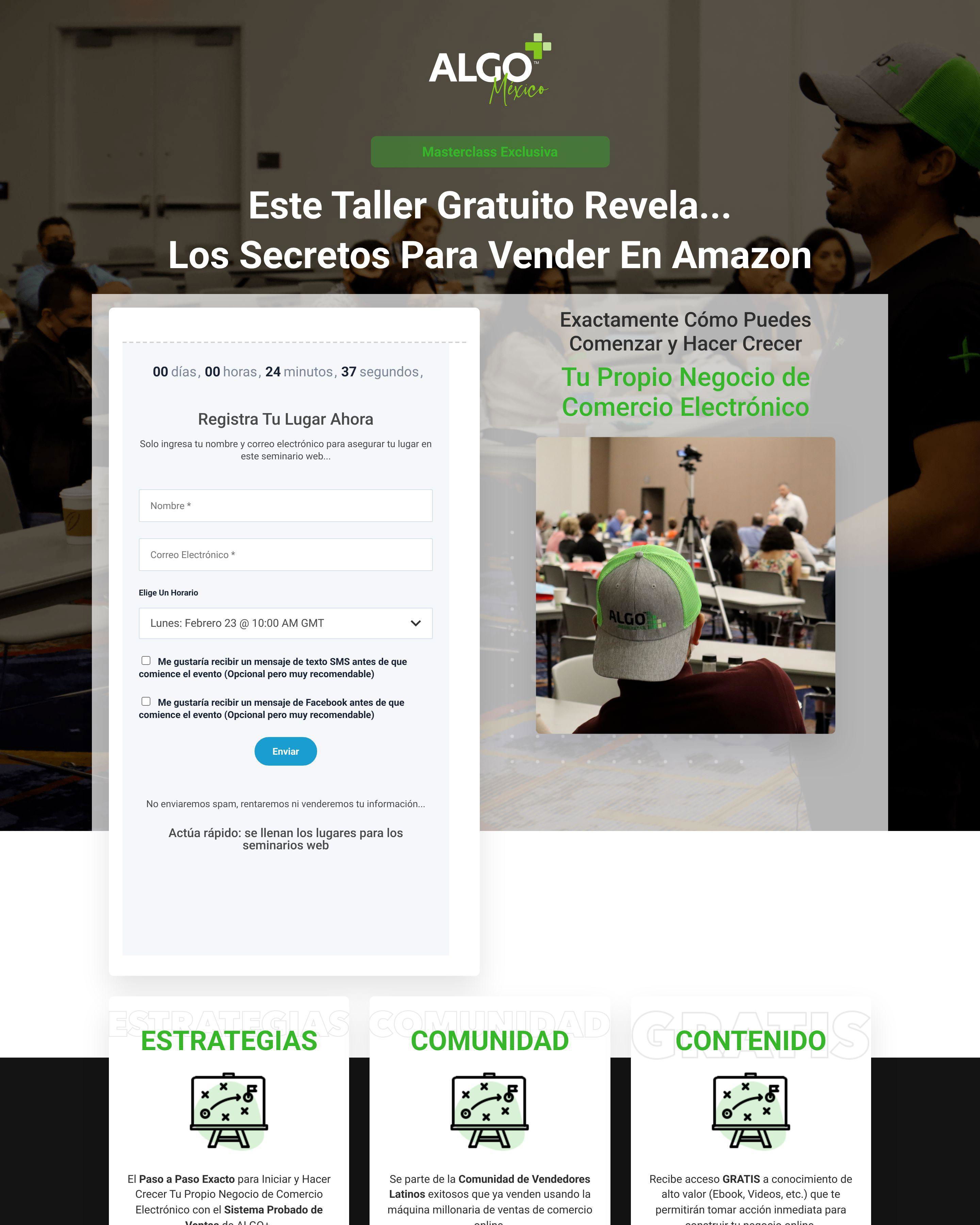 Amazon Masterclass landing page