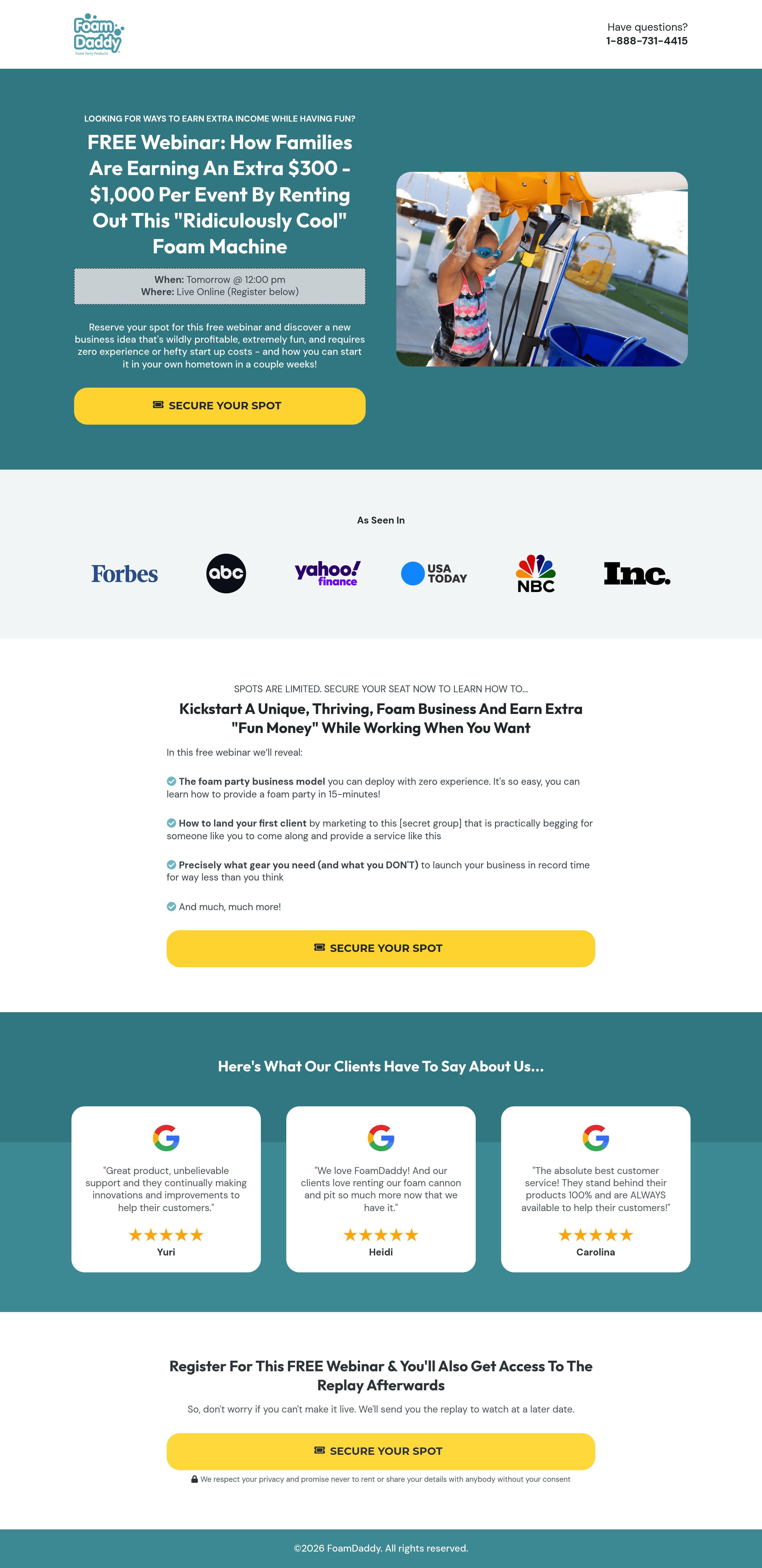 Foam Business desktop screenshot