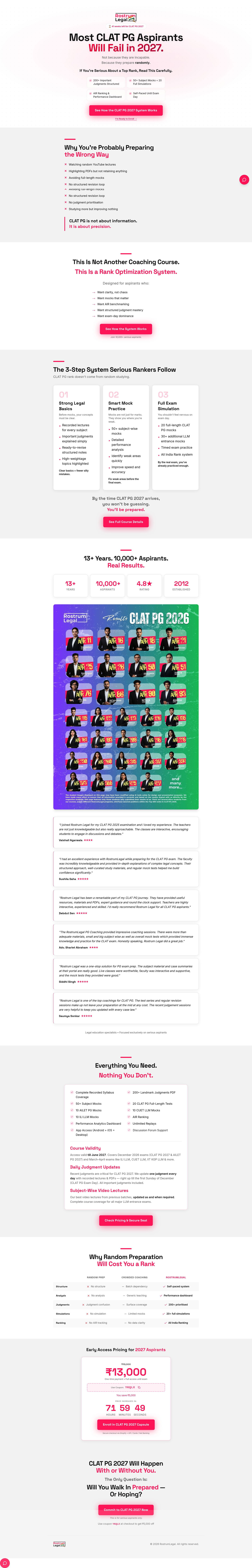 Rank Optimizer landing page