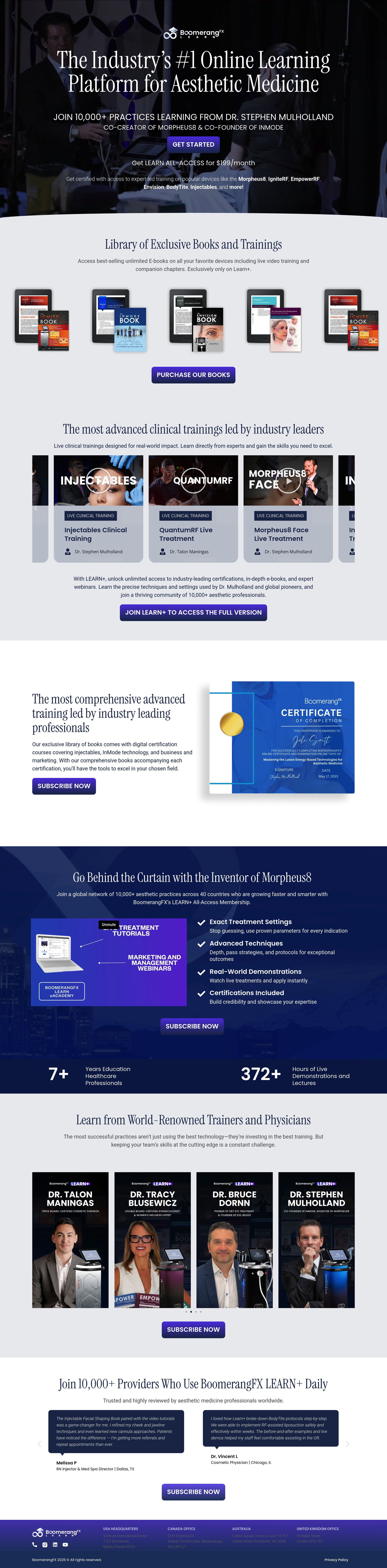 Clinical Masterclass landing page
