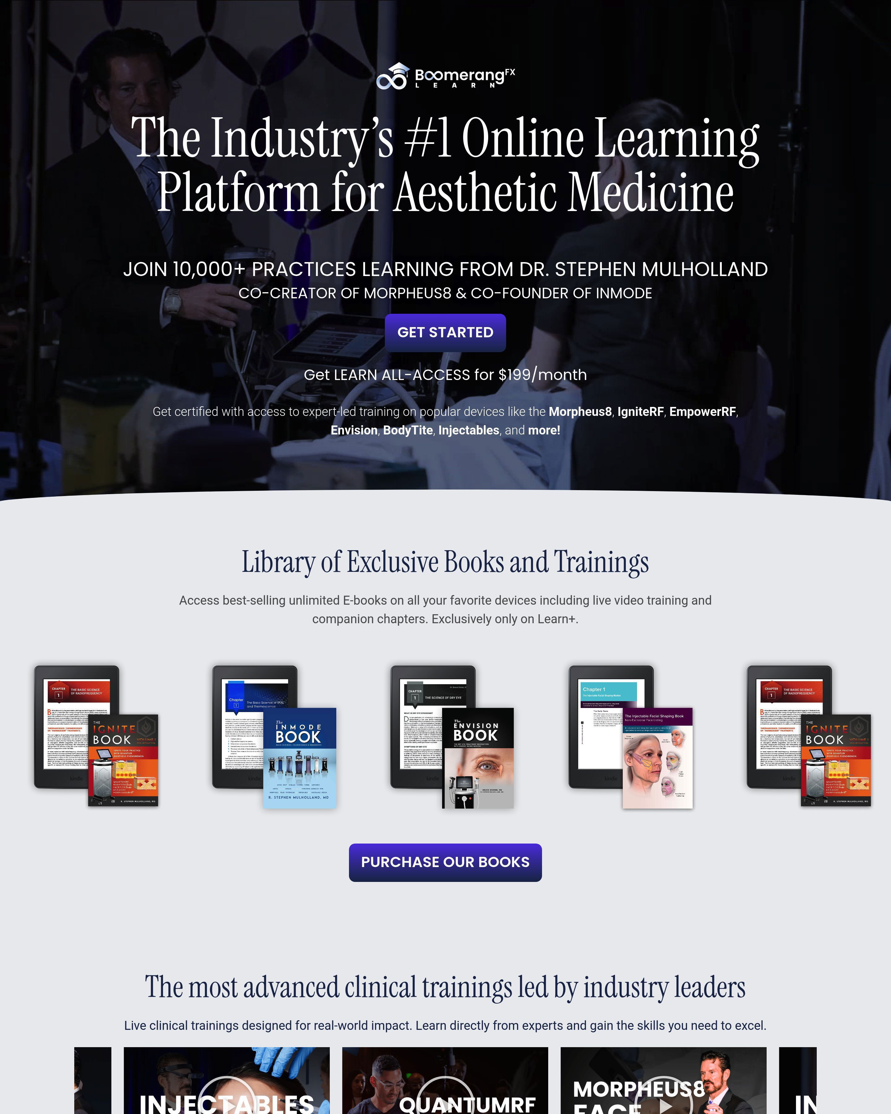 Clinical Masterclass landing page