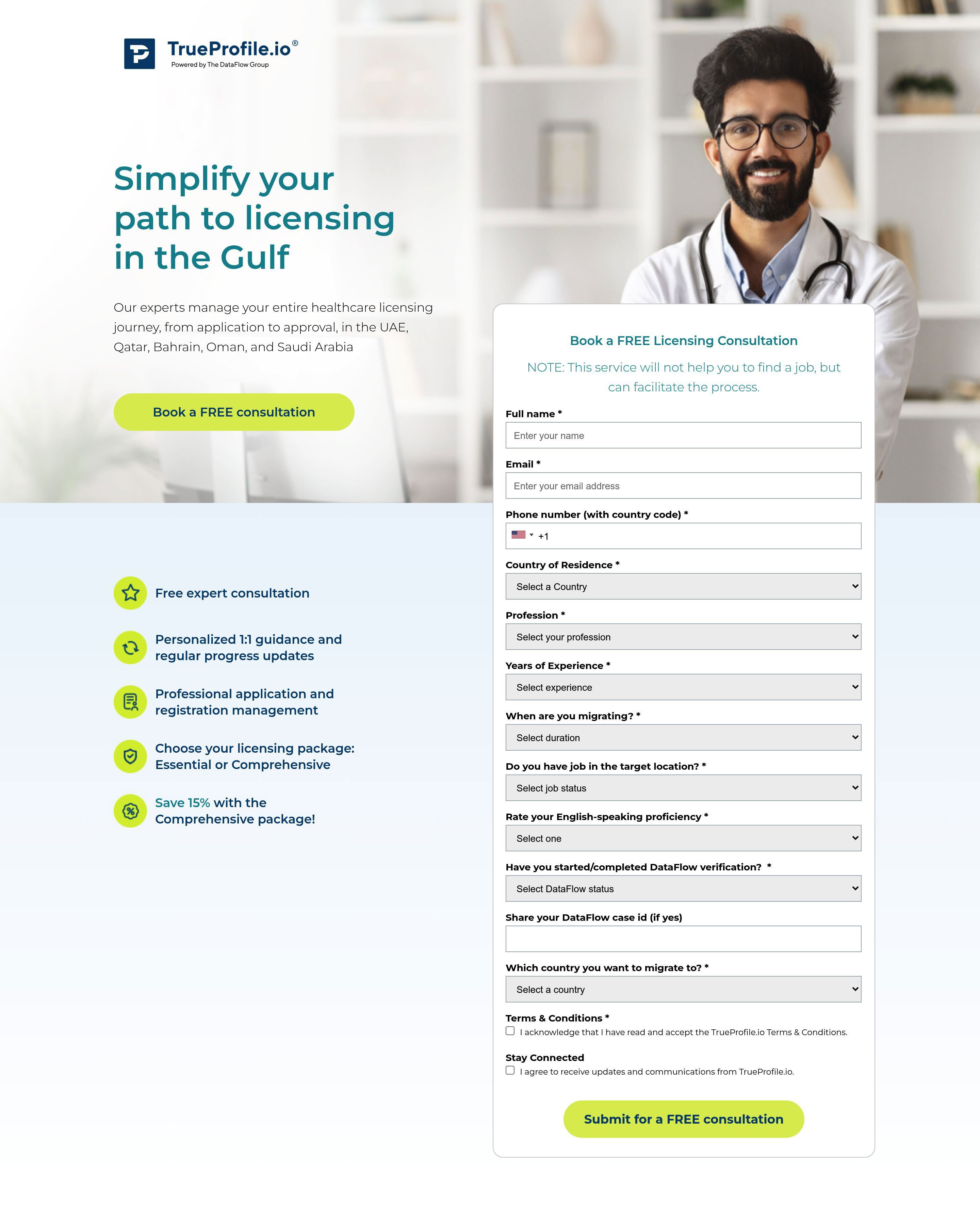 Gulf Licensing landing page