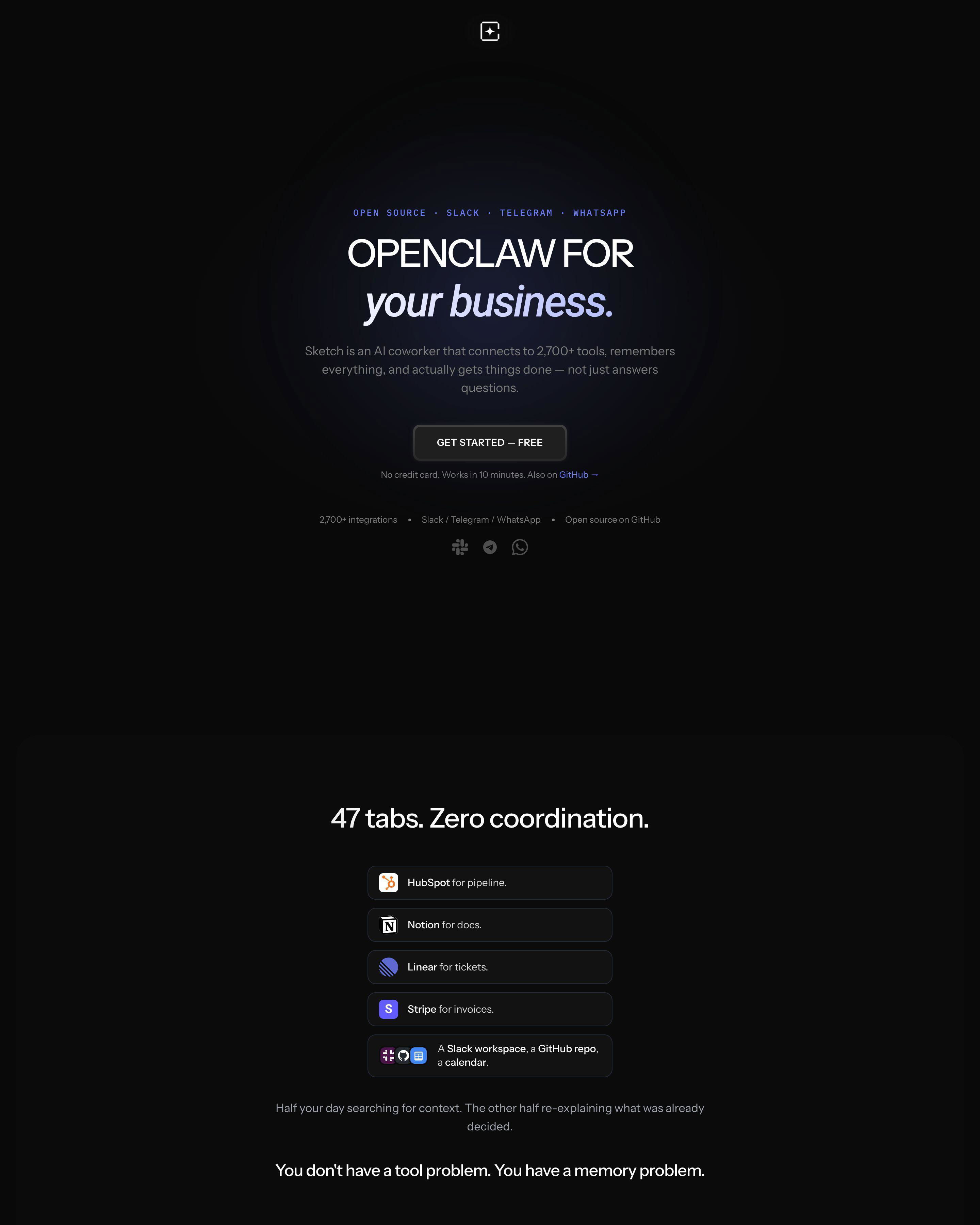 AI Teammate landing page