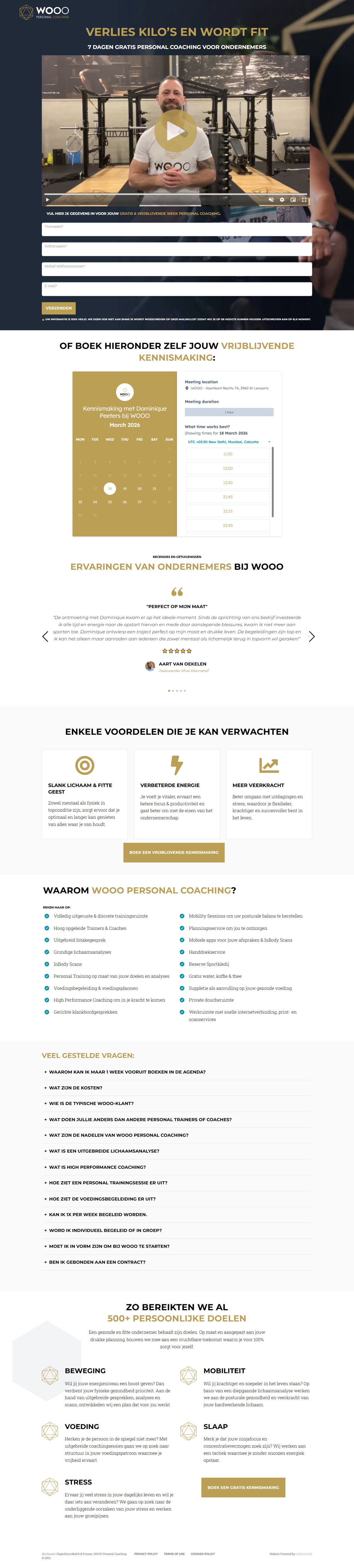 Coaching For Entrepreneurs landing page