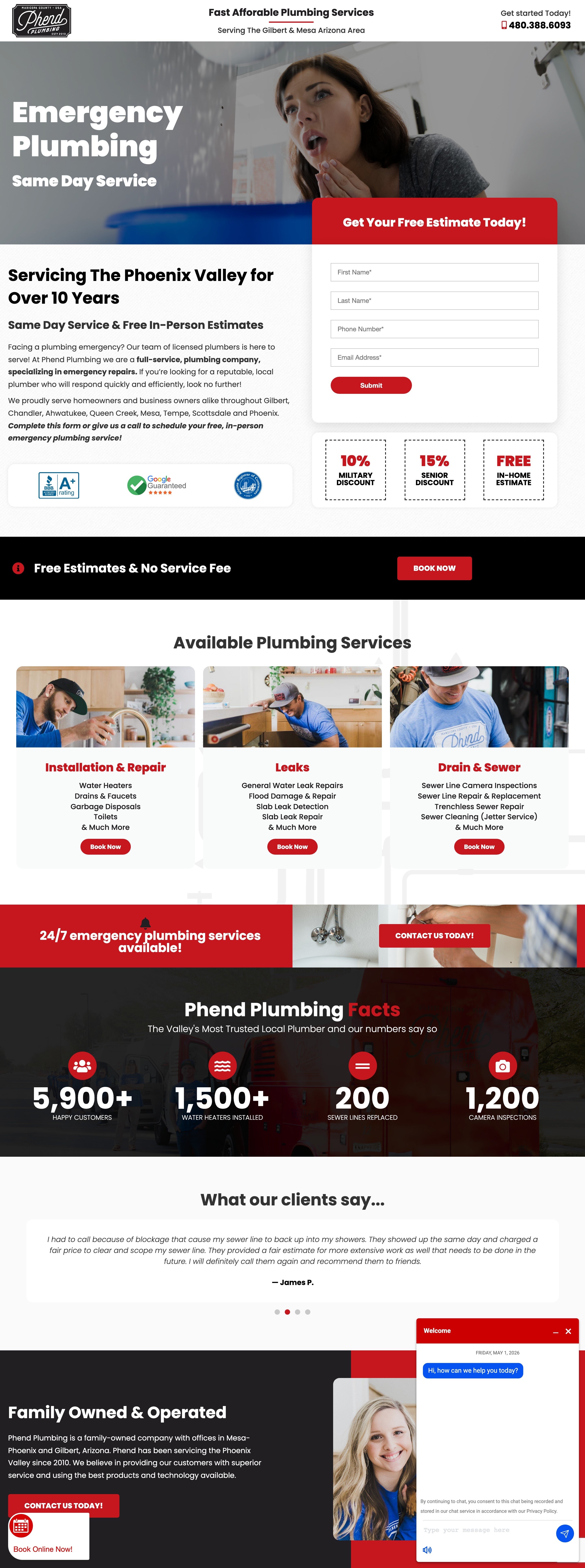 Emergency Plumbing desktop screenshot