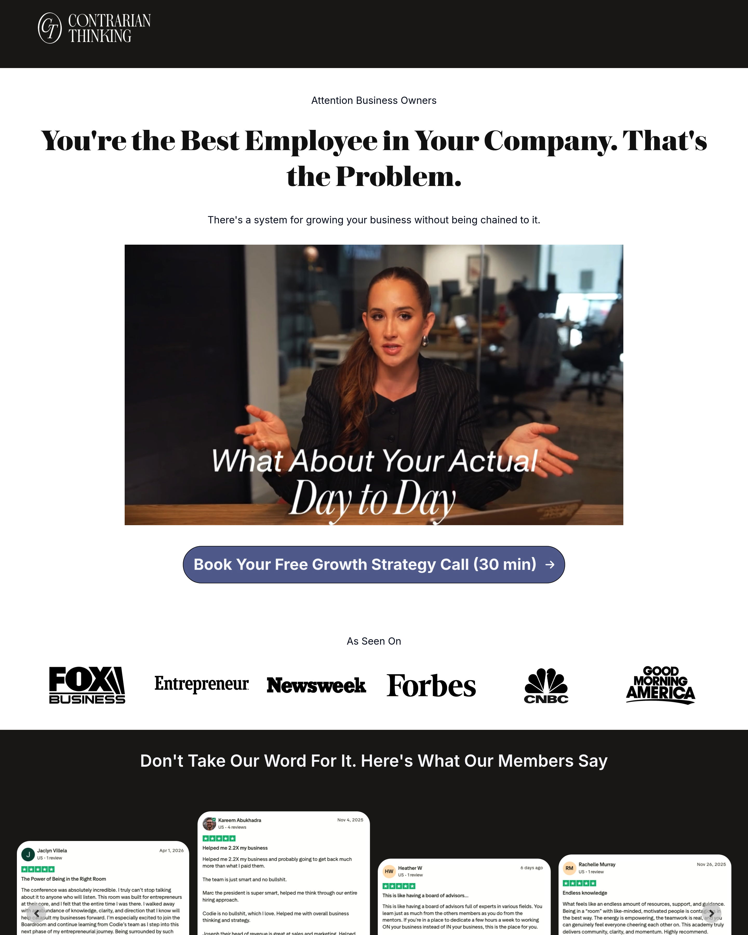 Boardroom Growth landing page